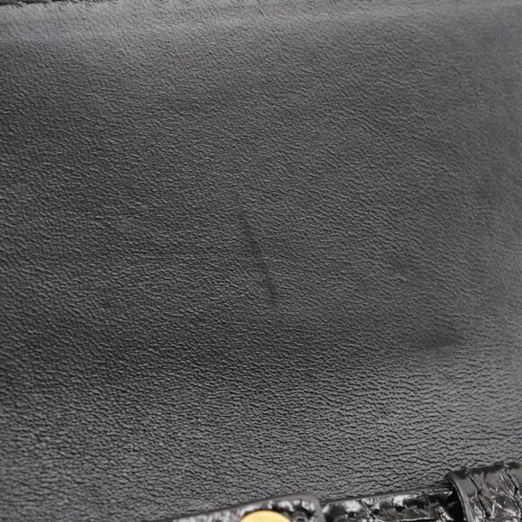 BALENCIAGA Mini Shoulder Shoulder Bag 2-way clutch black Embossed Leather ... - Picture 5 of 9